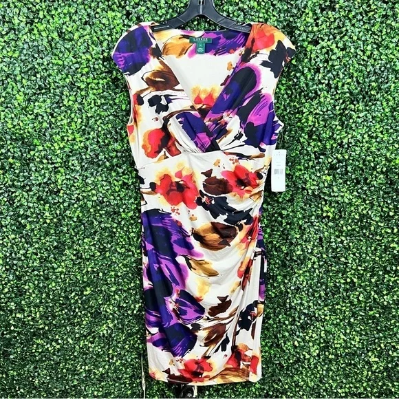 LAUREN RALPH LAUREN | Floral Print Sleeveless Dress - Picture 4 of 9